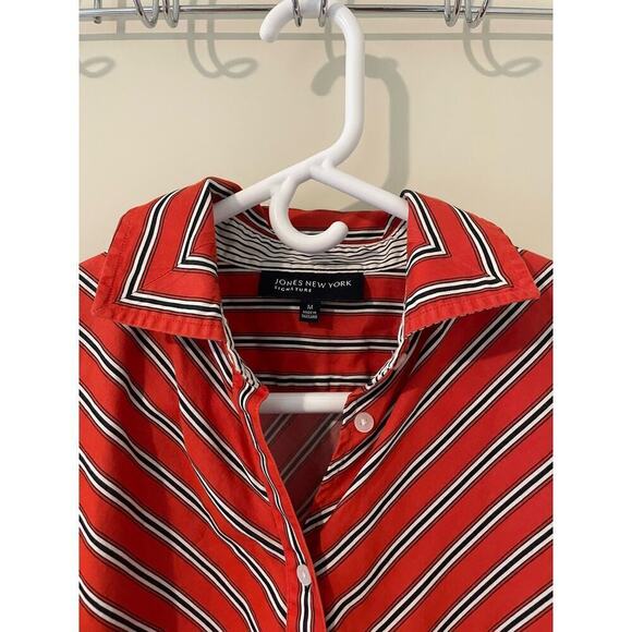 Women’s Jones New York striped button down long sleeve shirt - Picture 2 of 3